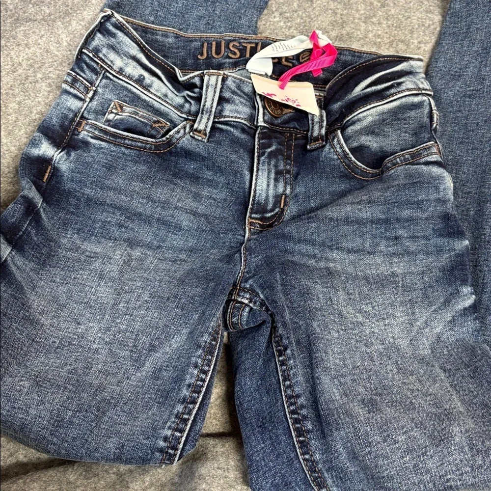 Justice slim girlfriend 5 pocket cotton blend jeans size 8 NWT